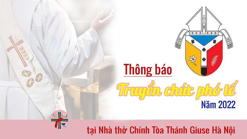 Thông báo truyền chức Phó tế 2022