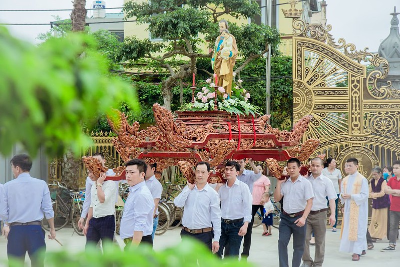 Bầu khí mừng lễ Thánh Giuse tại các giáo xứ trong Tổng Giáo Phận